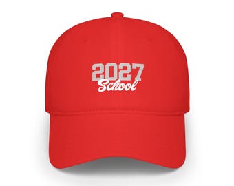 Personalized Class of 2027 School Cap, Custom Embroidered Graduation Gift