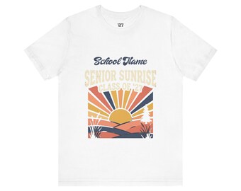 Senior Sunrise sunset graphic Tee | Class of, Custom Back Number