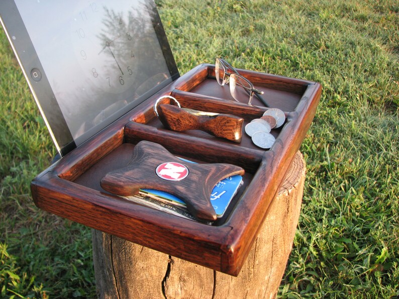 Valet Phone Stand Genuine leather oak valet leather valet Etsy