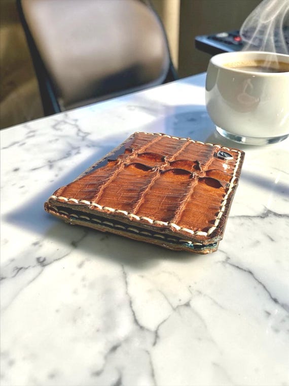 Crocodile & Ostrich Bifold card holder and Wallet: RFID Blocking