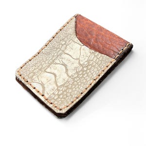 Cartera de piel de avestruz de primera calidad hecha a mano / Cartera de piel azul / Cartera hecha a mano / Cartera cosida a mano / Cartera de hombre / Cartera minimalista