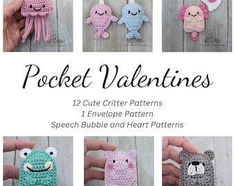 Pocket Valentines: Amigurumi Pattern, Crochet Tutorial (English Only - US Terminology)
