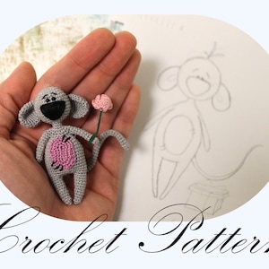 PATTERN: Mouse Pattern, Amigurumi Mouse, Crochet Tutorial, Valentine's Day, Crochet Animals (English Only)