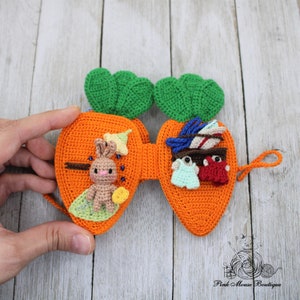 CROCHET PATTERN: Betsy Bunny and Her Carrot House English Only US Terminology image 5