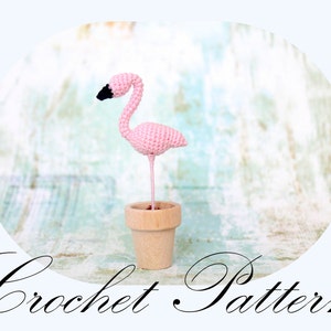 PATTERN: Crochet Flamingo, Flamingo Pattern, Amigurumi Pattern English Only image 1