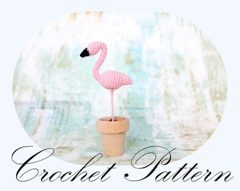 PATTERN: Crochet Flamingo, Flamingo Pattern, Amigurumi Pattern (English Only)