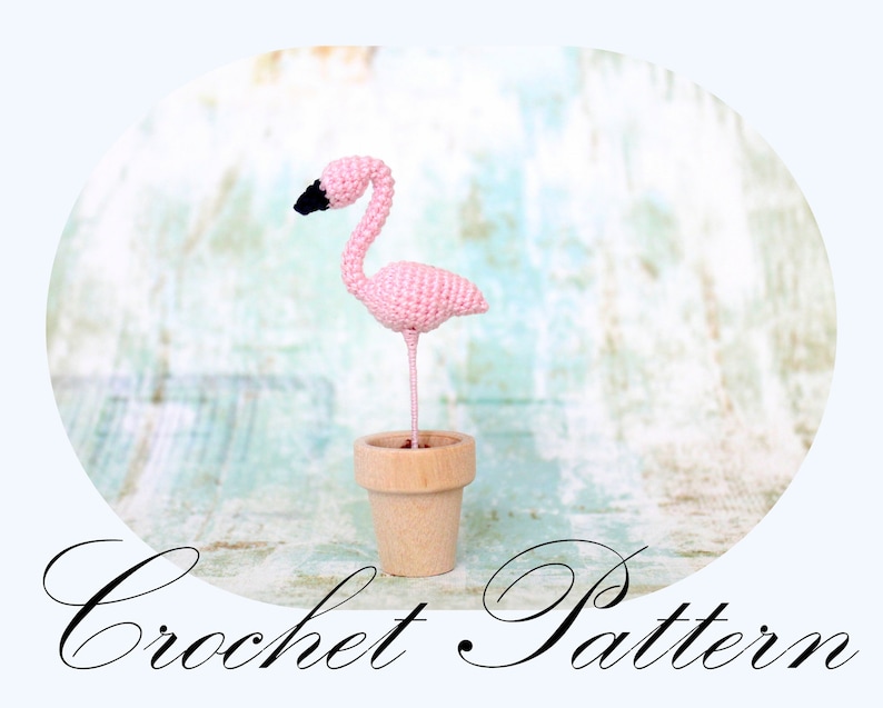 PATTERN: Crochet Flamingo, Flamingo Pattern, Amigurumi Pattern English Only image 1