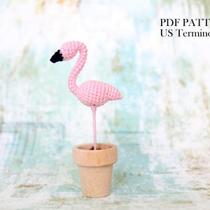 PATTERN: Crochet Flamingo, Flamingo Pattern, Amigurumi Pattern English Only image 2