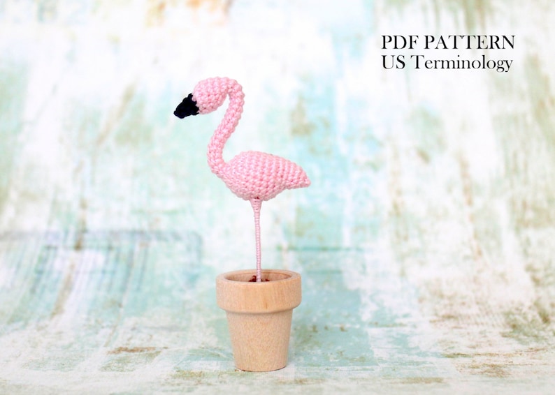 PATTERN: Crochet Flamingo, Flamingo Pattern, Amigurumi Pattern English Only image 2