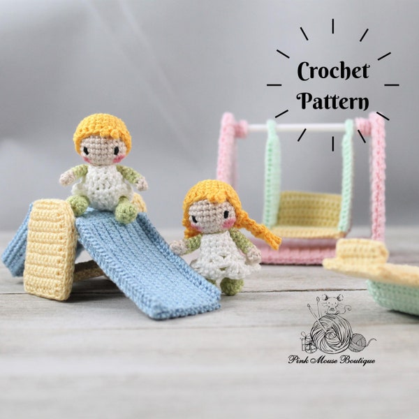 AMIGURUMI MUSTER: Kids and Playground (Englisch - US Terminologie)