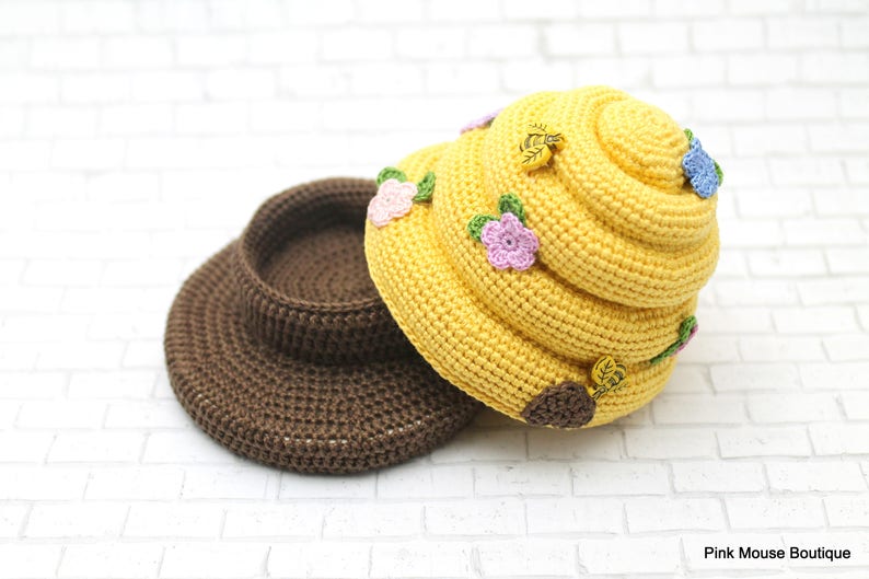 CROCHET PATTERN: Amigurumi Honey Bee in Crochet Beehive English Only image 5