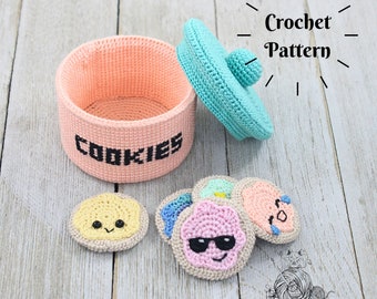 CROCHET PATTERN: Sugar Cookies in a Cookie Jar (English Only - US Terminology)