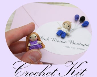 Crochet Kit: Amigurumi Doll, Crochet Doll Kit, Crochet Supplies, Miniature Doll