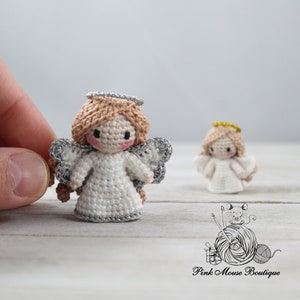 CROCHET PATTERN: Miniature Angel English Only US Terminology image 5