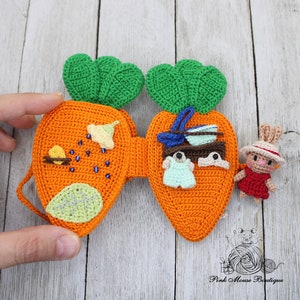 CROCHET PATTERN: Betsy Bunny and Her Carrot House English Only US Terminology image 6