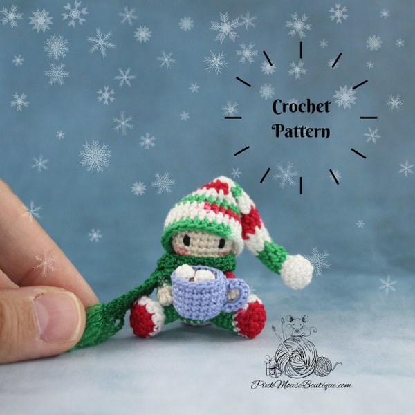 CROCHET PATTERN: Pip the Tiny Christmas Elf (English Only - US Terminology)