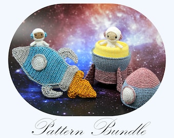 Space Bundle: Astronaut Millie en Astronaut Tommy, HAAKPATROON, Amigurumi-tutorial (alleen in het Engels)