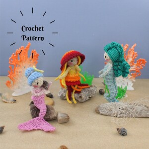 CROCHET PATTERN: Amigurumi Mermaids (English Only - US Terminology)