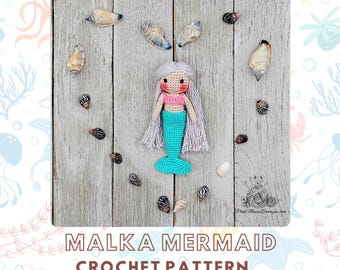 Crochet Pattern: Malka Mermaid (English Only - US Terminology)