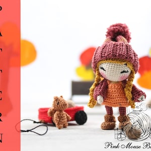 CROCHET PATTERN: Marigold and Her Friend, Mr. Chatters English Only US Terminology image 1