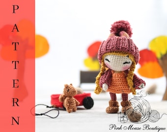 CROCHET PATTERN: Marigold and Her Friend, Mr. Chatters (English Only - US Terminology)