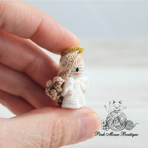 CROCHET PATTERN: Miniature Angel English Only US Terminology image 9