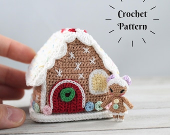 CROCHET PATTERN: Meg and Her Gingerbread House (English Only)