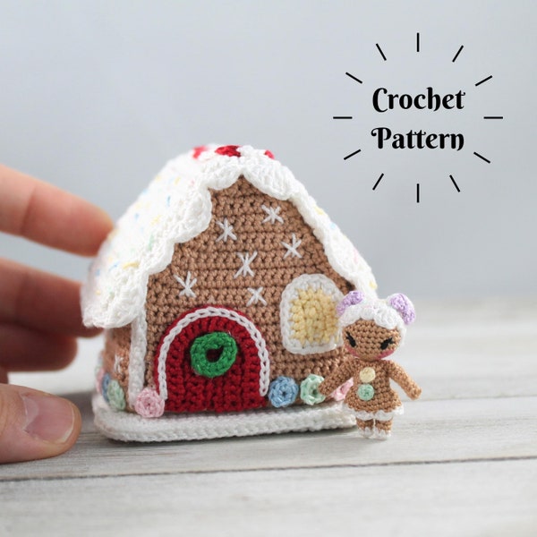 CROCHET PATTERN: Meg and Her Gingerbread House (English Only)