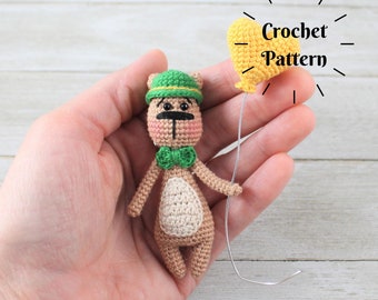 AMIGURUMI PATROON: Gehaakt beerpatroon, Amigurumi beer, miniatuur beer (alleen in het Engels)