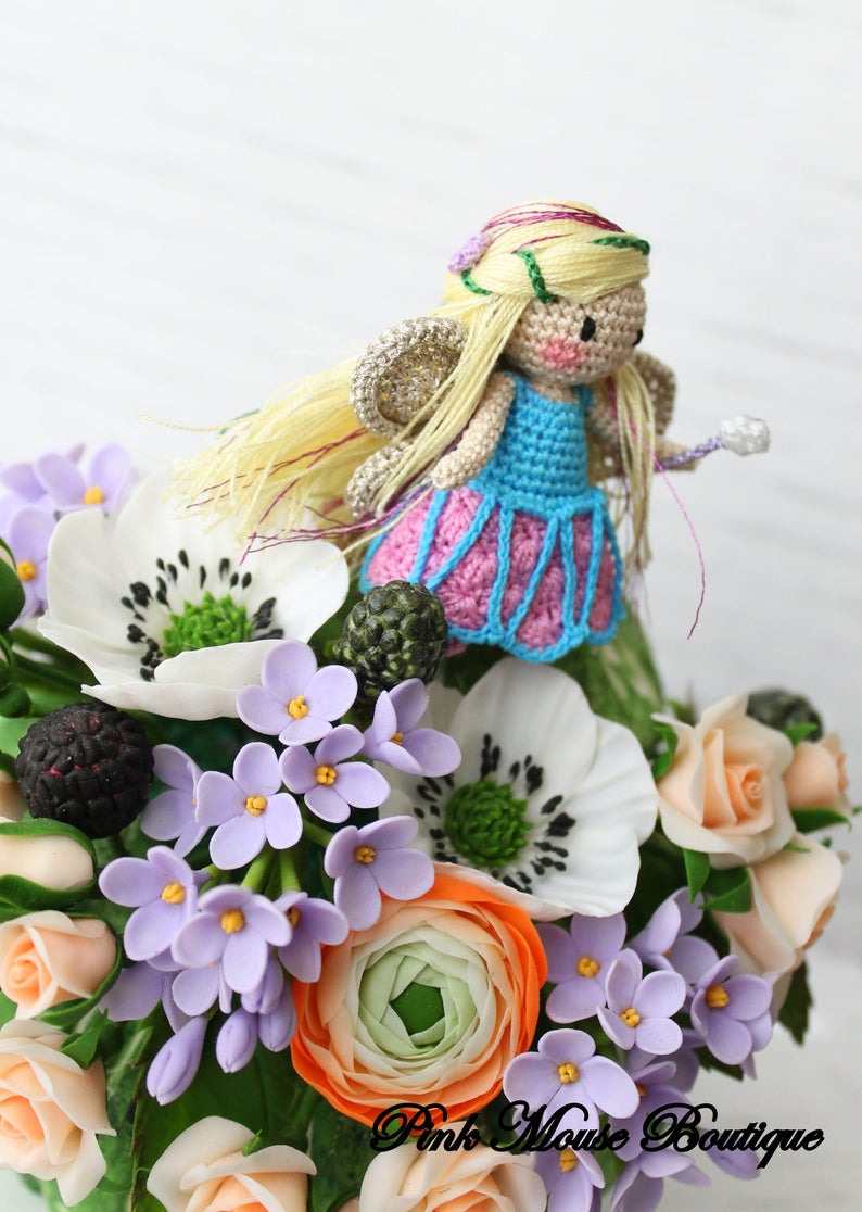 CROCHET PATTERN: Amigurumi Fairy, Crochet Fairy, Fairy Pattern, Crochet Pattern, Fairy Crochet Doll English Only image 2
