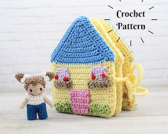 PATRÓN DE JUGUETE DE CROCHET: Emma y su casa de muñecas (solo en inglés)