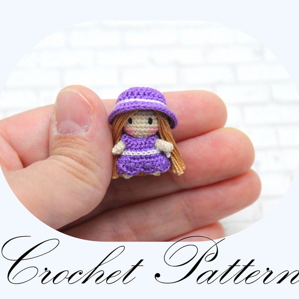 PATTERN: Micro Mini Doll, Amigurumi Pattern, Miniature Doll, One Inch Doll, Crochet Pattern (English Only)