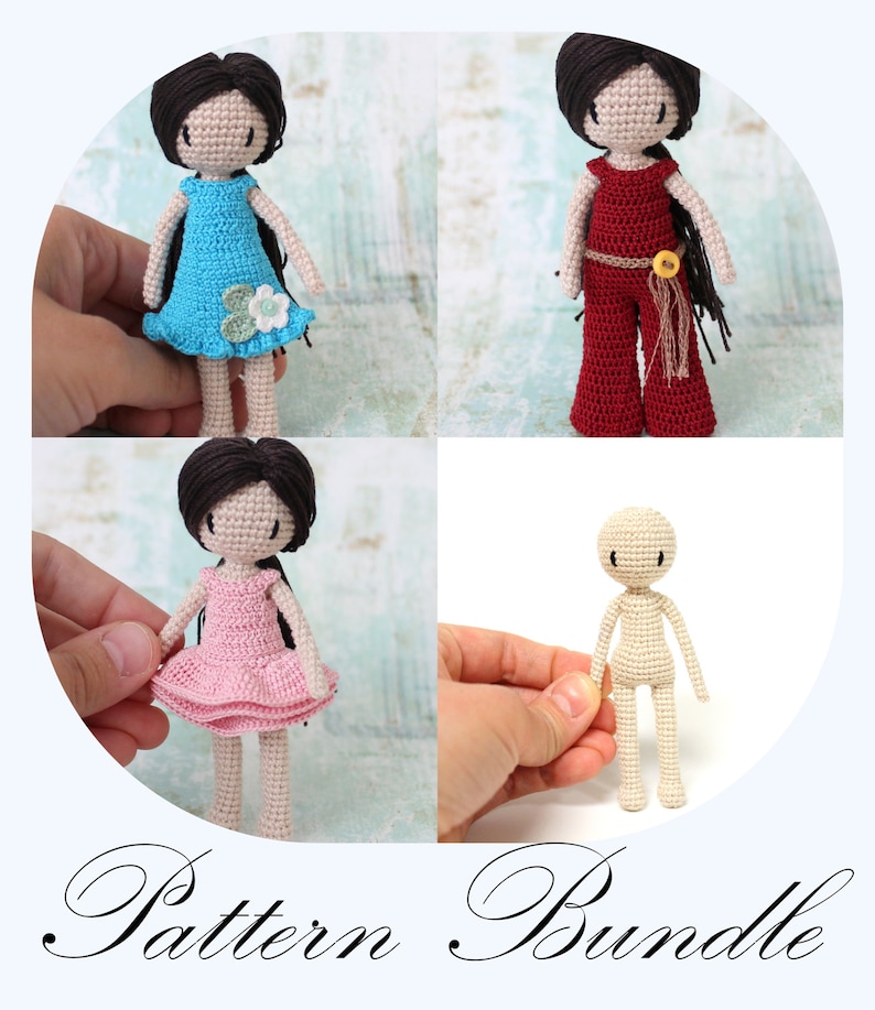 Wzór szydełkowy: Wzór na lalkę szydełkową, Lalka amigurumi, Szydełkowe amigurumi (TYLKO W JĘZYKU ANGIELSKIM) zdjęcie 1