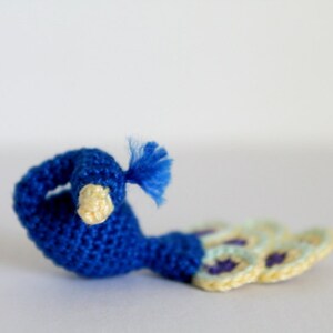 PATTERN: Tiny Crochet Peacock, Peacock Pattern, Small Bird Pattern, Peacock Tutorial, Amigurumi Pattern ENGLISH only image 3