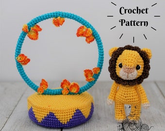 PATRON AU CROCHET : Lion Amigurumi (Anglais seulement - Terminologie américaine)