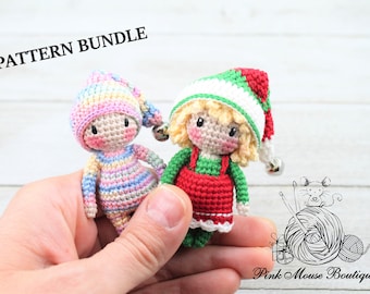 PATTERN BUNDLE: Crochet Elf, Amigurumi Doll, Christmas Elves (English Only)