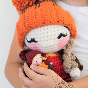 CROCHET PATTERN: Marigold and Her Friend, Mr. Chatters English Only US Terminology image 4