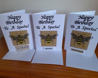 Happy Birthday to a special your choice Bee card.