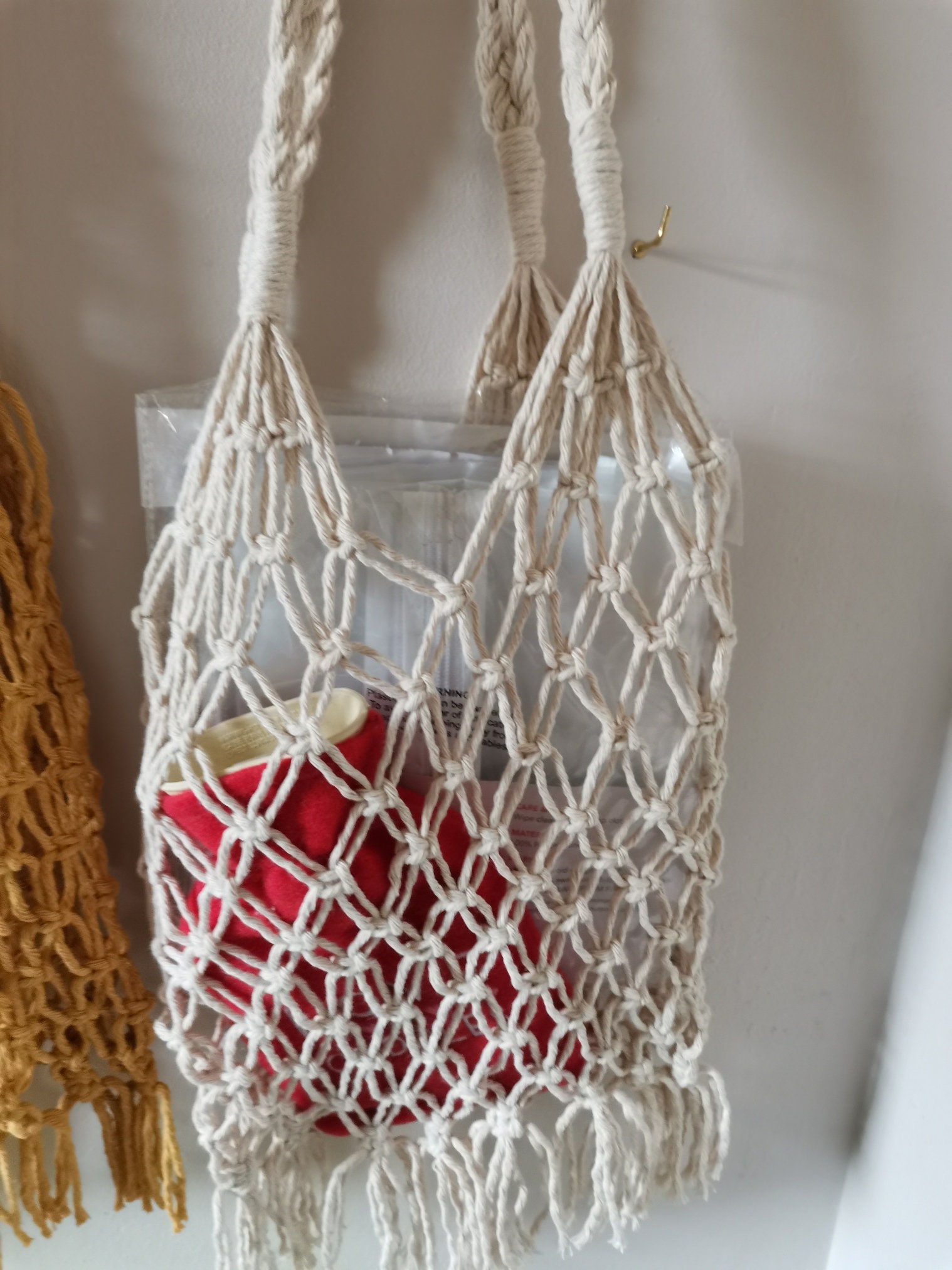 Macrame grocery shop bag