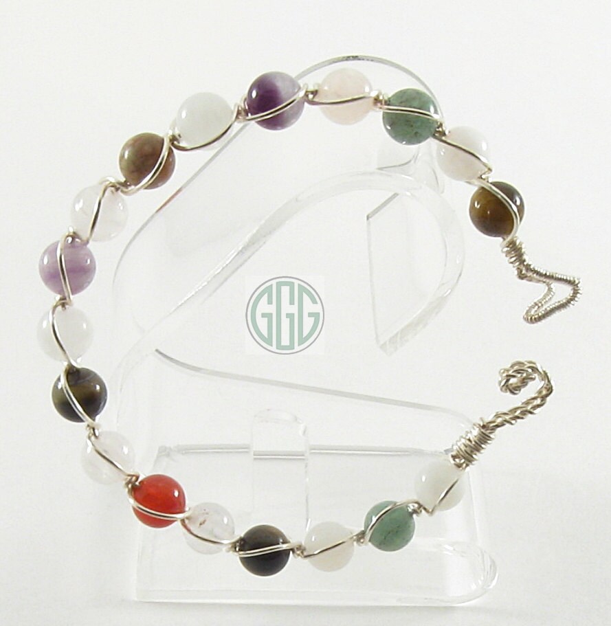 ブレスレット Semi Precious Beads Bracelet #7930 Bracelet - Semi Precious Gemstone Beads (B019) - Etsy