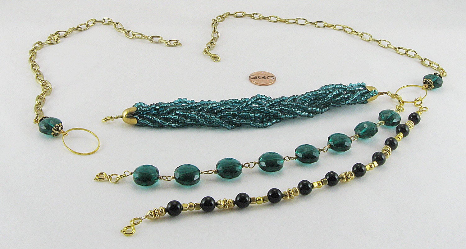 ブレスレット LESS IS MORE green bead necklace 18