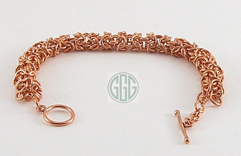 Bracelet Copper Turkish Round Chain Maille B105 Etsy