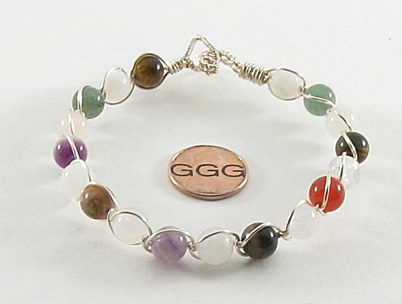 Bracelet - Semi Precious Gemstone Beads (B019) - Etsy