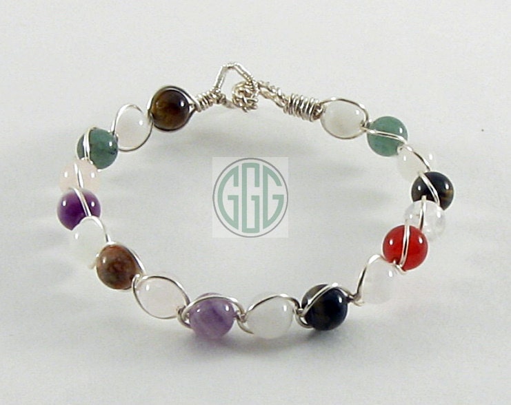 ブレスレット Semi Precious Beads Bracelet #7920 Bracelet - Semi Precious Gemstone Beads (B019) - Etsy