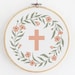 Religious Sign Cross Stitch Pattern, Delicate Wreath of Wildflowers ...