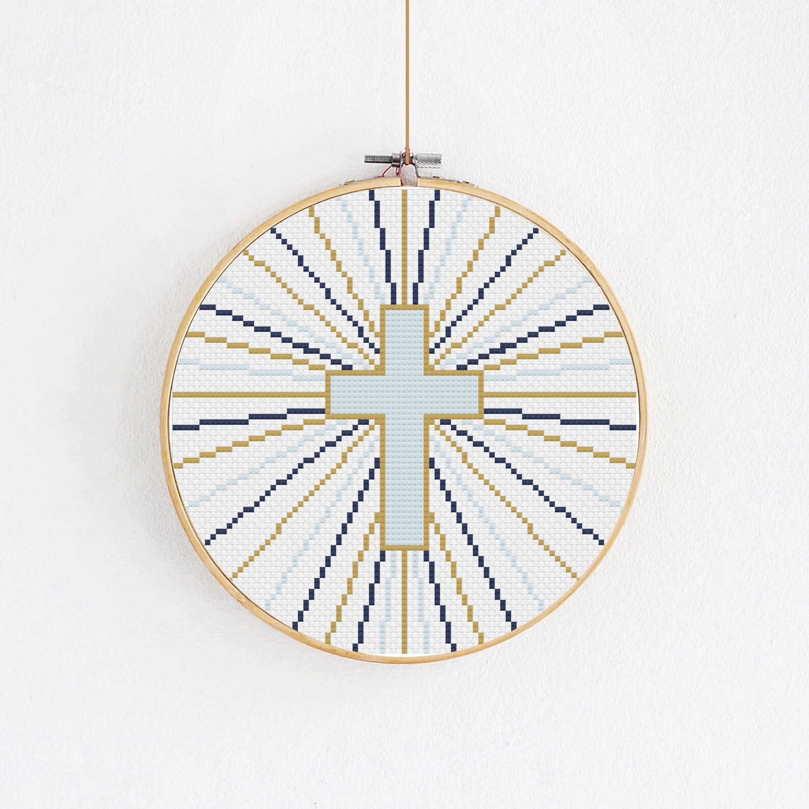 Christian Cross Stitch Pattern the Cross Religious Etsy