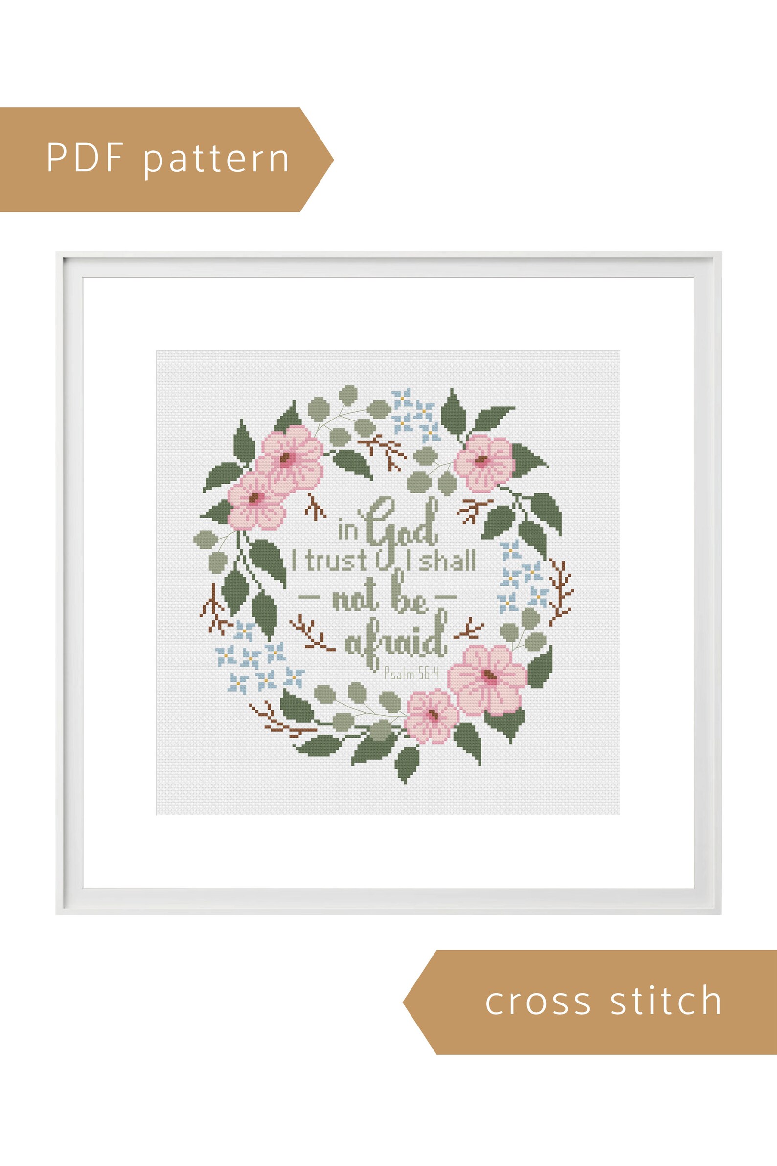 Bible Verse in God I Trust Modern Cross Stitch - Etsy