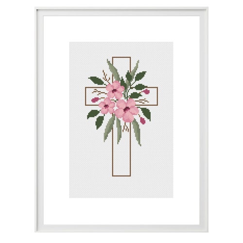 Jesus Christ Cross Cross Stitch Pattern Modern Religious Etsy