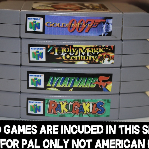 PAL - Nintendo 64 Top - End - Spine Labels PAL Version N64