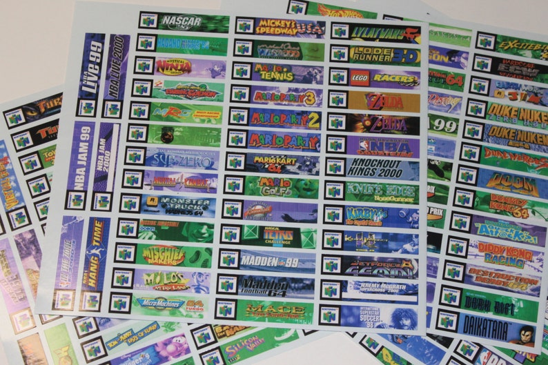 PAL Nintendo 64 Top End Spine Labels PAL Version N64 Etsy UK